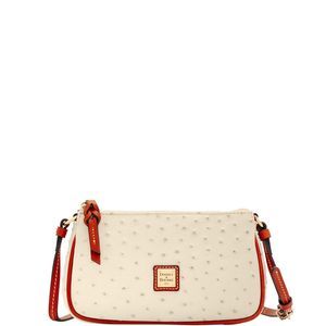 Dooney & Bourke Ostrich Lexi Crossbody Shoulder Bag - Bone